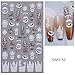 5D Embossed Christmas Nail Art Stickers Gingerbread Nail Stickers Self-Adhesive Elk Snowman Santa Xmas Tree Lantern Ball Canes Nail Decals for Women Girls Winter Holiday DIY Manicure 8Sheets