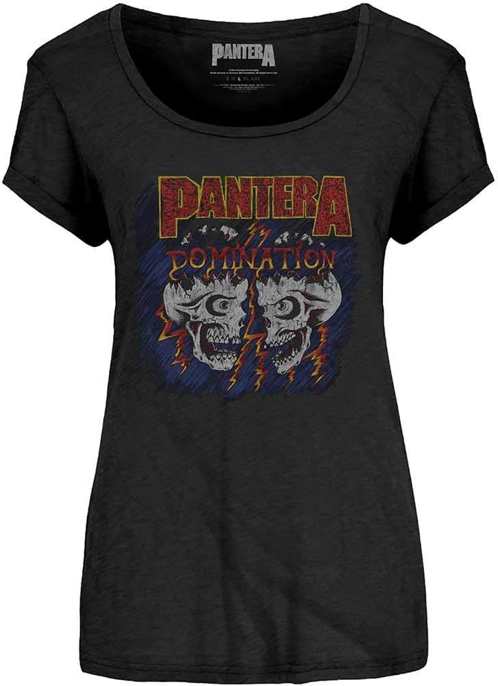 Rock Off officially licensed products Pantera Domination Junior Top Large Black