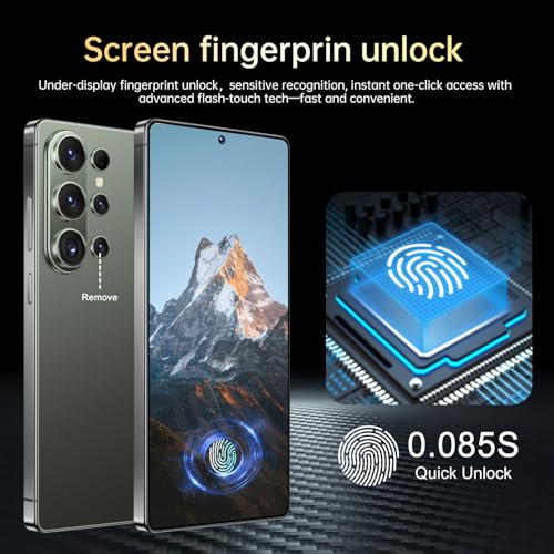 Image of SZV 26 Ultra Unlocked Cell Phone,16+1TB 5G Unlocked Phone, Built in Pen Android 15 Battery 7000mAh 6.99 inch HD Screen Smartphone, Dual SIM /Face ID /Fingerprint Lock /GPS (Green, 16+1TB)