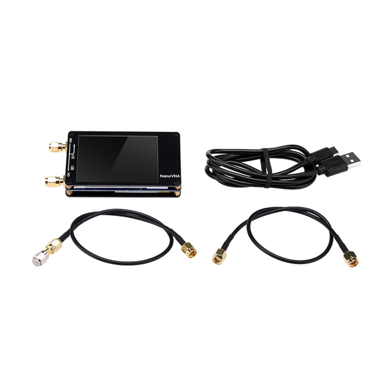 Netzwerkanalysator Spektrumanalysatoren VNA Vector Network Analyzer Digitaler Touchscreen Kurzwelle MF HF VHF UHF Antennenanalysator Stehwelle mit Batterie Spannung Stehwellenverhältnis, Phase, Dela(N