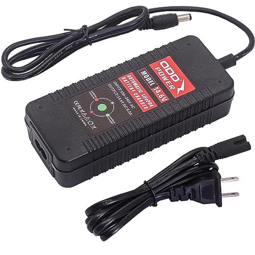 QDD 14.6V 5A Battery Charger for 12V 12.8V 14.6V LiFeP04 Battery with DC 5.5 x 2.1 mm Connector, Charge Port for 4S LiFep04 Battery Pack