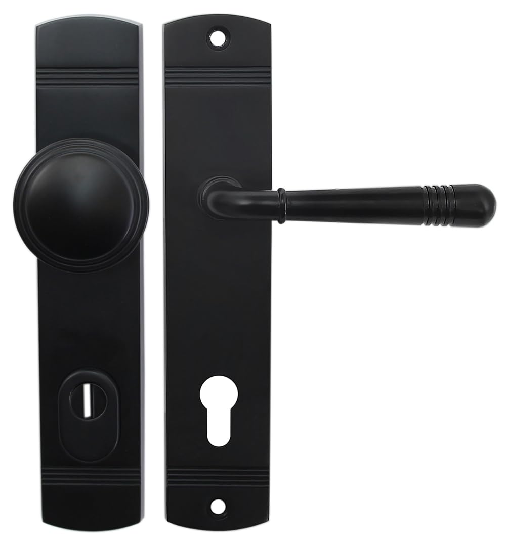 Haustür Schutzbeschlag 2316 Helena LS Schwarz HS 92 Knauf