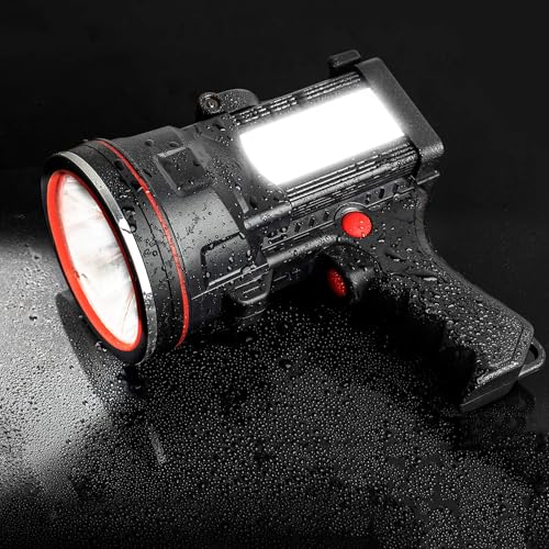 Rechargeable Spotlight Flashlight, Waterproof Outdoor Handheld Spot Light - image 2