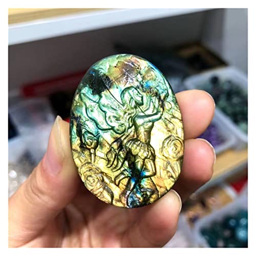 Labradorite naturelle brute fée sculptée pour chasser les mauvaises énergies