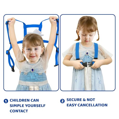 Pferdeleine Zum Spielen Für Kinder, Blau Pferdegeschirr Für Kinder, Kinder Leine Outdoor Spielzeug Für Rollenspiele, Verstellbares Pferdegeschirr Für Jungen Und Mädchen, Ideal Für Skifahren Und Famili