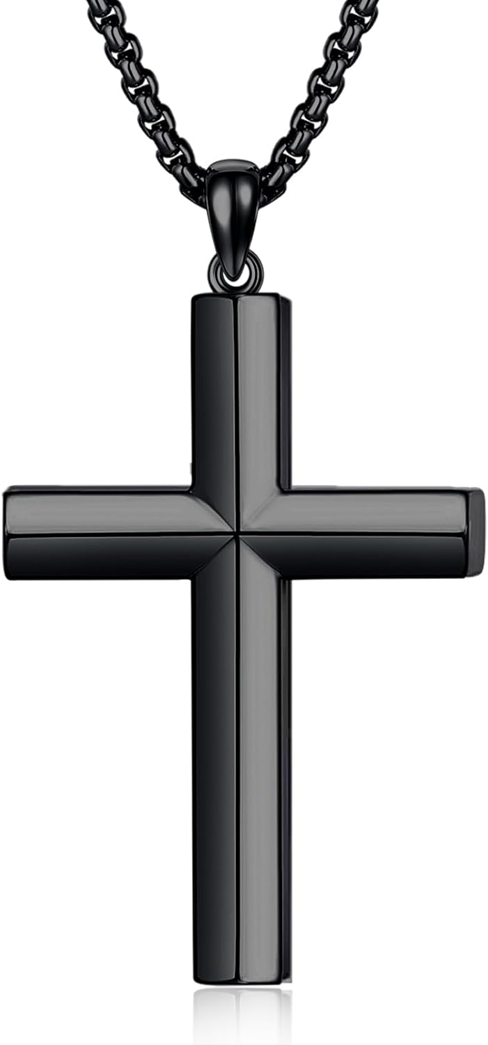 Cross Necklace for Men Women 925 Sterling Silver Crucifix Pendant Christian Jewelry Religious Gifts