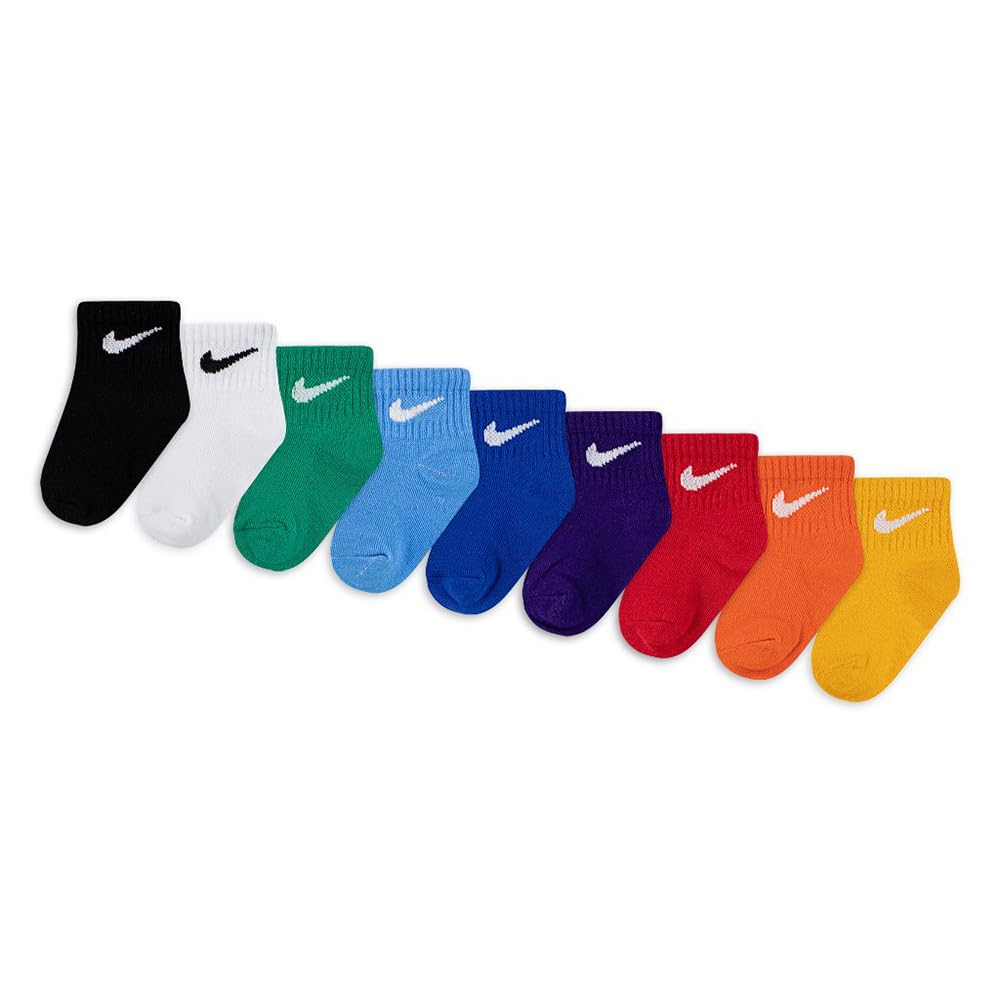 NIKE Kinder 9Pc Gift Set Socken, University Gold, 2/4 Jahre