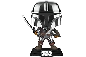 Funko Star Wars Mandalorian Grogu Holding Darksaber (Chrome & Glow in The Dark)