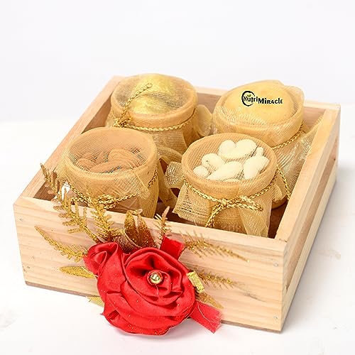 Image of NUTRI MIRACLE Return Gift Hamper for Raksha Bandhan Celebration | Dry Fruits & Chocolate Box