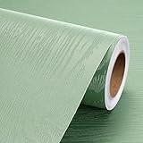 Livelynine Light Green Wood Contact Paper Peel and Stick Countertops Waterproof Desk Wallpaper Wood Grain Contact Paper for Cabinets Drawers Kitchen Cabinet Vinyl Wrap Counter top Covers 15.8x78.8
