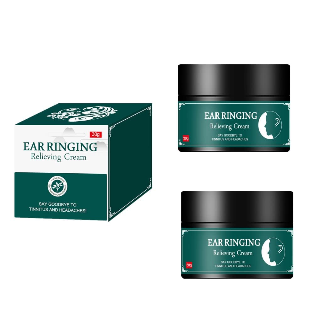 ZPZY 30g Ear Treatment Cream Ointment,Ear Ringing Relief Cream,Ear Ease Pain Reliever,Tinnitus Relief for Ringing Ears,Natural Plant Soothing Tinnitus Ear Care (2 PCS)