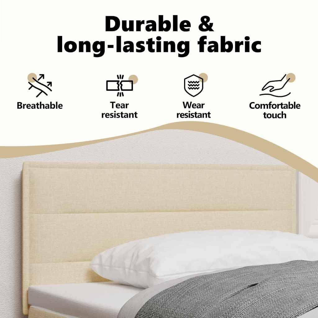 vidaXL Tête de lit Crème Tissu