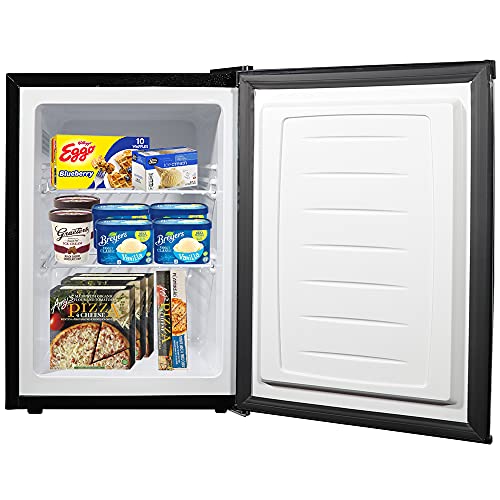 Stainless Steel Front 2.1 Cu.ft. Compact Upright Freezer With Adjustable Temperature Control, For Home Apartment Office Garage #TOP1
