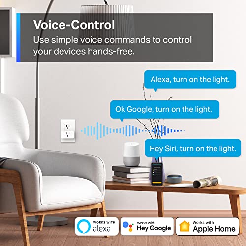 TP-Link Tapo Apple HomeKit Smart Plug Mini, Compact Design, 15A/1800W Max, Super Easy Setup, Works with Siri, Alexa & Google Home, UL Certified, 2.4G Wi-Fi Only, White, Tapo P125(4-Pack) by Tapo - Image 3