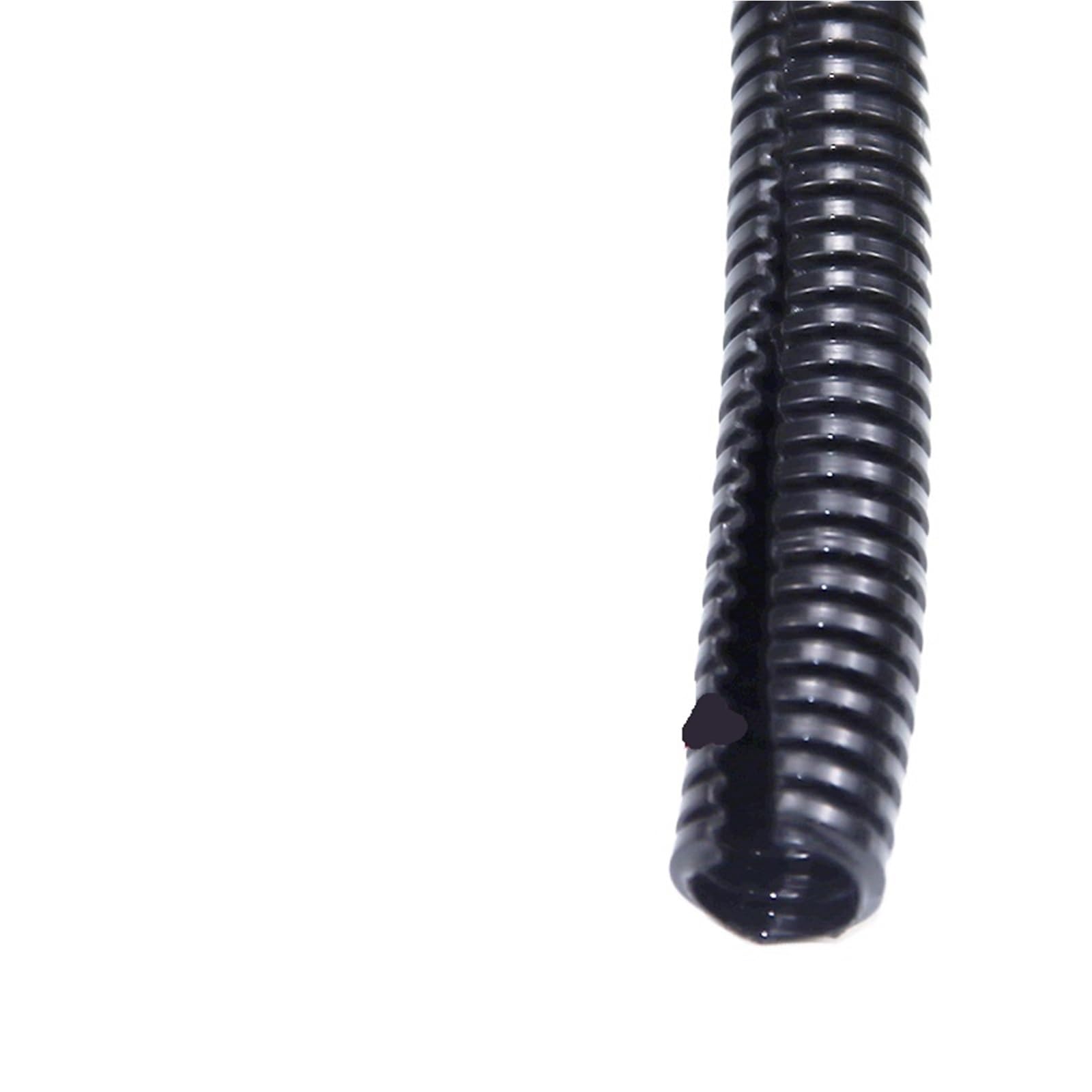 1/5M Plastic Corrugated Conduit Hose Black Sleeve Pipe Harness Tube(PP Open,1M_OD 10XID 6.5MM)