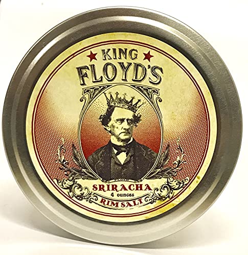 King Floyd's Sriracha Blend Rimming Salt, A+ Blend of Spices and Salt, Dress up your Margaritas and Palomas and kick it up a notch with this Beautiful and Delightful Addition, 4.0 oz Tin