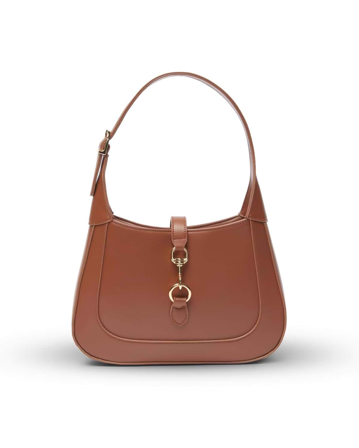 Apryl Shoulder Bag for Women - Small Trendy Purse - Adjustable Strap Cute, Structured Underarm Hobo Handbag w Crossbody Strap for Everyday, Zipper Closure, Vegan Leather