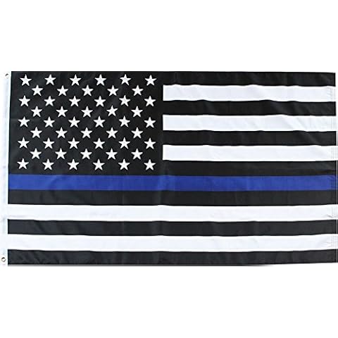 Thin Blue Line Police Grommet Flag Emergency Services 3' x 5' Briarwood Lane Cover