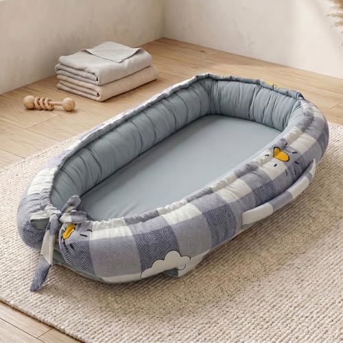 Image of StarAndDaisy Baby Nest /Sleeping Bed for New Born Boy & Girl Soft & Comfortable Baby Beddig Set for 0-12 Months /Foldable & Washable, Baby Sleeping Bag Set.