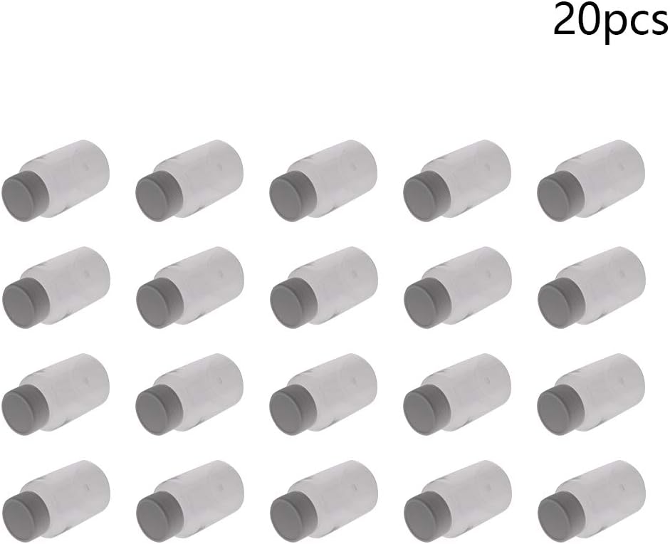 Bettomshin 20Pcs 100ml PET Plastic(Food Grade) Bottles, Clear Bottle Wide Mouth Sample Sealing Storage Container White Screwcap Cylindrical Transparent