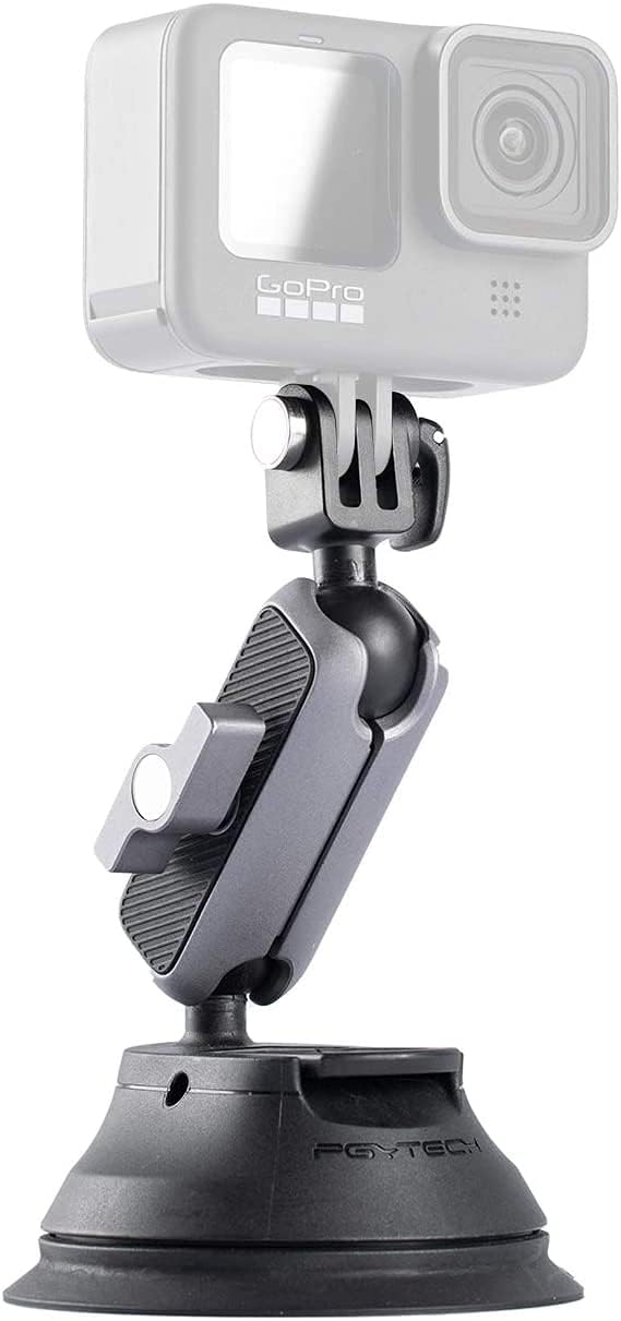 PGYTECH Suction Cup Mount for GoPro, DJI Action 2, OSMO Action, Insta360 ONE X, ONE R, GO2 Action Camera