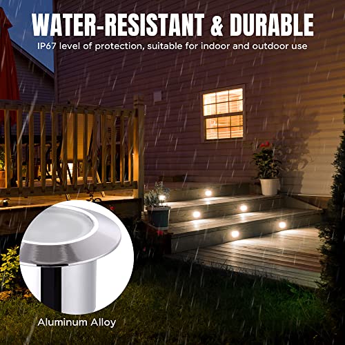 Yescom 10x LED Deck Lights Decor Indoor Outdoor Garden Mall Romantic Step Stair Cool White Lamp IP65 - Thumbnail 4