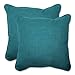 Pillow Perfect Outdoor Rave Teal Throw Pillow, 18.5-Inch, Set of 2