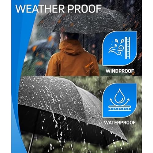Image of SHOPPOFOBIX Umbrella, Umbrellas for Women, Umberallas for Rain Big Size Men, Umbrellas for Wind and Rain, Windproof Umberallas Large for Man, Women, Kids, Girls, Boys -8 FIBERGLASS RIBS