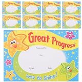 TOGEVAL 100 Blatt Auszeichnungsurkunden aus Blauem Papier für Schüler zur Selbstwertsteigerung und Lob im Kindergarten und Schule