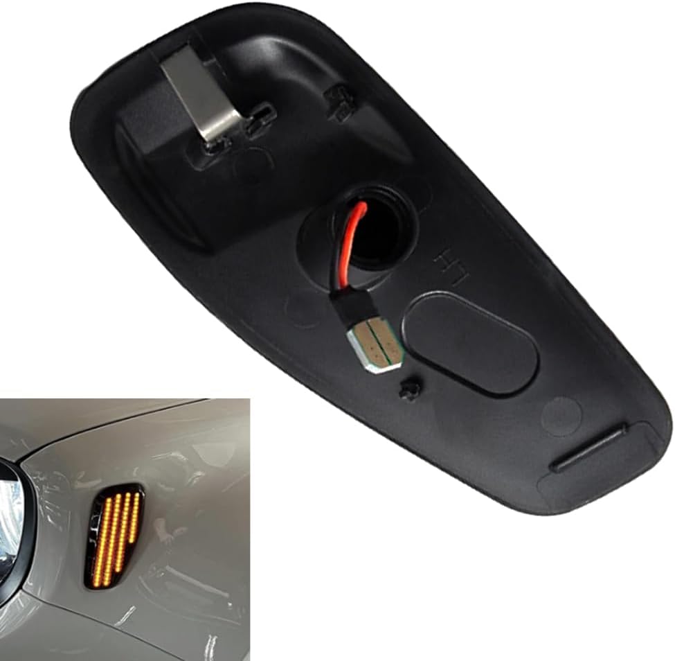 LED Amber Front Side Marker Light 2014-2021 Compatible with Jeep Renegade 68256050AA, CH2550134, 68256049AA, CH2551134, Front Fender Bumper Side Marker Lamp Amber Solid Light, Clear Lens