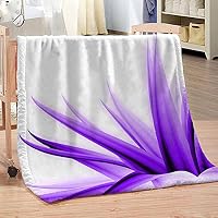 Chickw11 Coperta Flanella 3D 180x200cm, Foglie Verdi, Morbida E Leggera Per Divano E Letto - 4