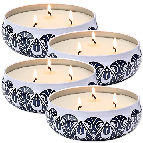Citronella Candles Outdoor Large, 4 Pack 12 Oz Soy Wax Jar Candles, Citronella Candles For Summer Patio Garden Yard Balcony #TOP16