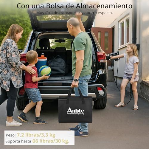 Miniatura 2 de Anbte Mesa Plegable Camping 90 X 40 X 26-48-70cm Con Ajustable Altura Aluminio Impermeable Mesa Playa Portátil, Soporta 30 Kg,Con Bolsa De Almacenamiento Para Barbacoa, Playa, Jardín, Picnic Negro