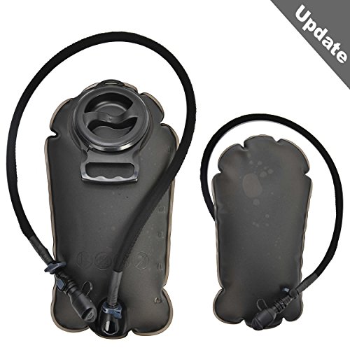 BONLEX Hydration Bladder for Hydration Pack 100Oz/3-L Military Quality Water Reservoir Wide-Opening Tastefree BPA Free for Traveling,Hiking Camping (Coffee Color)