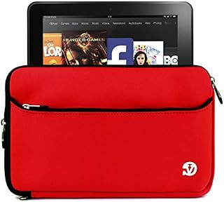 Red Neoprene Sleeve Case with Hand Strap for All New Amazon Kindle Fire
