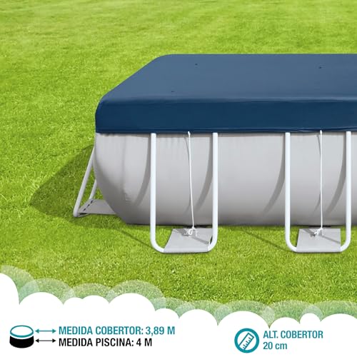 Intex 28037 - Telo Copripiscina Per Piscina Rettangolare, Pvc, Blu, 400X200 Cm - 3