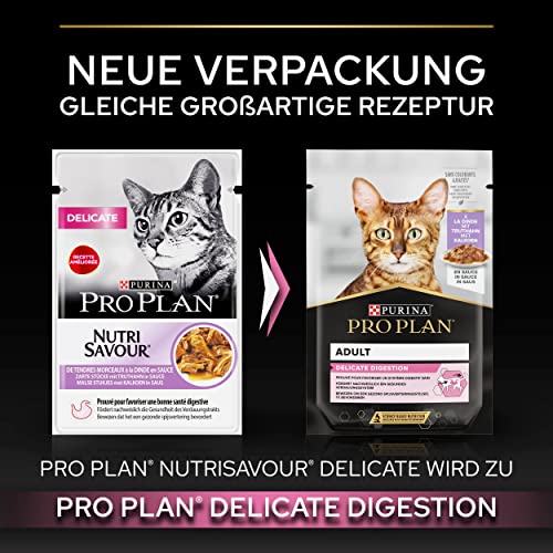 Pro Plan Cat Delicate Nutri Savour Katzenfutter nass, mit Truthahn, 26er Pack (26 x 85 g)