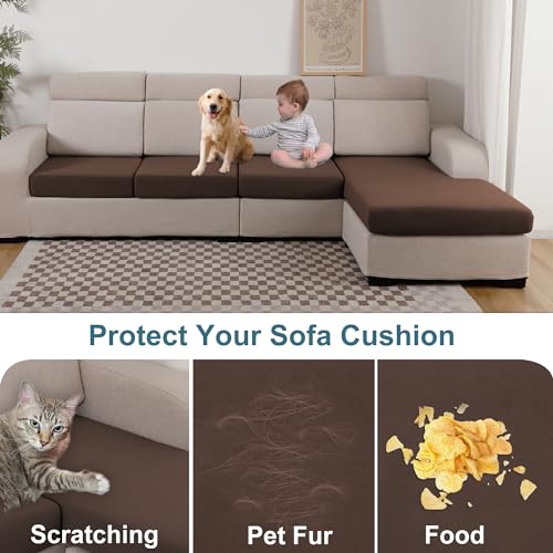 Topyumh Waterproof Patio Stretch Couch Cushion Covers, Outdoor Cushion Cover Replacement Sectional Sofa Protector, Furniture Slipcovers For Pets thumb #2