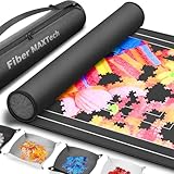 Join&Joy Jigsaw Puzzle Mat Roll Up, Rubber Saver Pad 46' x 26 ', with 4 Sorting Trays & Travel Storage Bag, Portable Rollup Puzzles Keeper, Up to 1500 Pieces