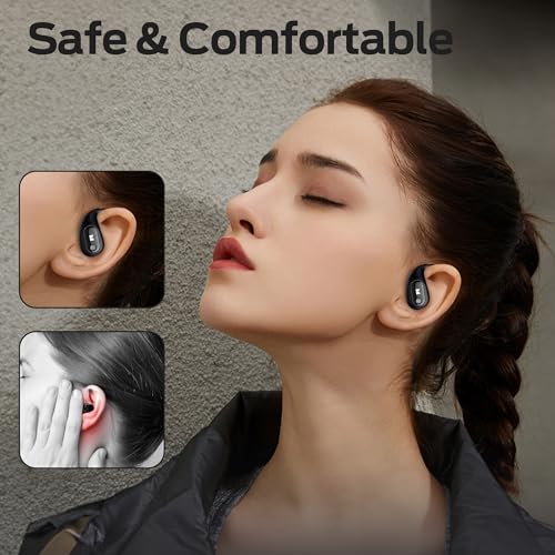 Image of Monster Open Ear AC210 Headphones, Wireless Headphones Bluetooth 5.4 Earphones Stereo Sound Fast Charging Touch Control,Black