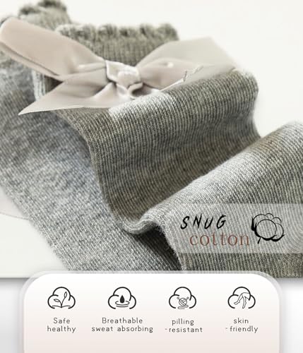 Image of CHUNG Toddler Baby Girls Knee Hight Stocking Cotton Socks 0-7Years Solid Color Bowknot Thin Spring Summer