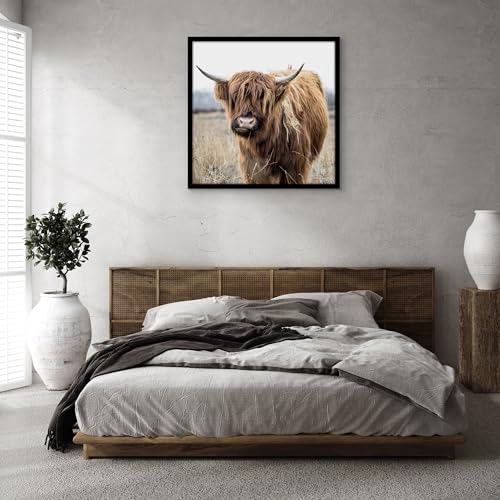Americanflat 36x36 Picture Frame with Polished Plexiglass - Epic Collection - Square Picture Frame with Engineered Wood - Wide Photo Frames for Wall display - Black