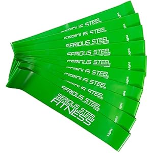 Serious Steel Fitness Mini Resistance Loop Bands | Rehab and Prehab Stretch Bands | 12″ Exercise Workout Bands (Sets of 5 Pack and Sets of 10 Pack Trainer Options Available!)