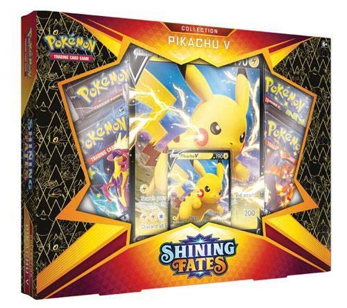 Pokemon Shining Fates Pikachu V Box Set – 4 Booster Packs
