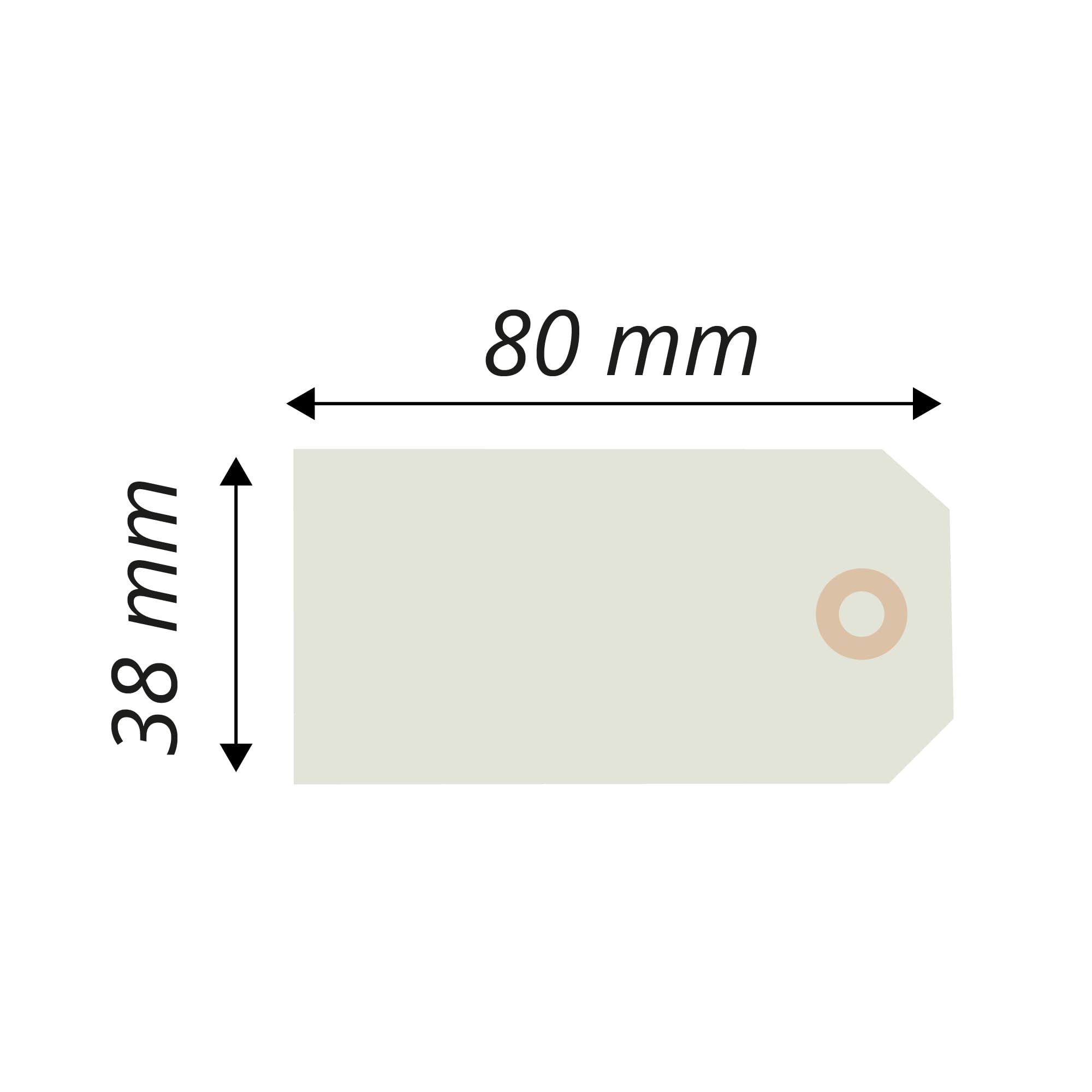 Agipa 121312 Lotto di 1000 Etichette Americane con Filo di Ferro, 80 mm x 38 mm