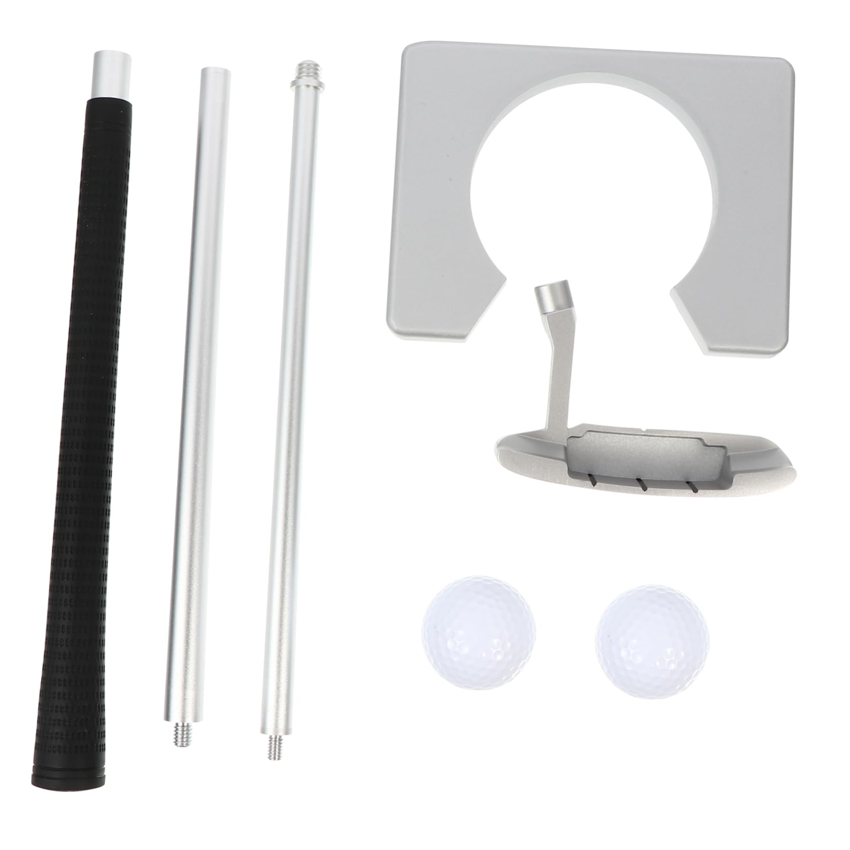 EXAOMBLE 1set Folding Golf Putter Detachable Section Rod for Portable Practice Training Equipment for Golf Enthusiasts Sturdy Design for Indoor and Outdoor Use