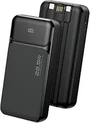 Power Bank 20000mAh Carregador Portátil Bateria Externa 22.5W Tipo C Display LED Preto Powerbank Carregador Portátil Iphone Power Bank Carregadores De Celular Bateria Portátil Iphone