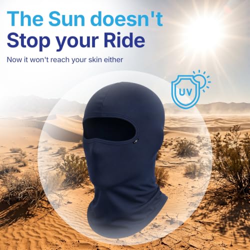 Image of Kingsway Reg Balaclava for Bikers | Full Face Mask Motorcycle Helmet Liner for Men and Women | UV & Dust Protection | 4-Way Stretch Quick Dry | Sweat Absorbing