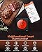 BFOUR Bluetooth Meat Thermometer Wireless Meat Thermometer, Wireless Digital Grill Thermometer with 6 Temperature Probes, Large LCD Display, Bluetooth Thermometer for Grill, Smoker, Oven and BBQ