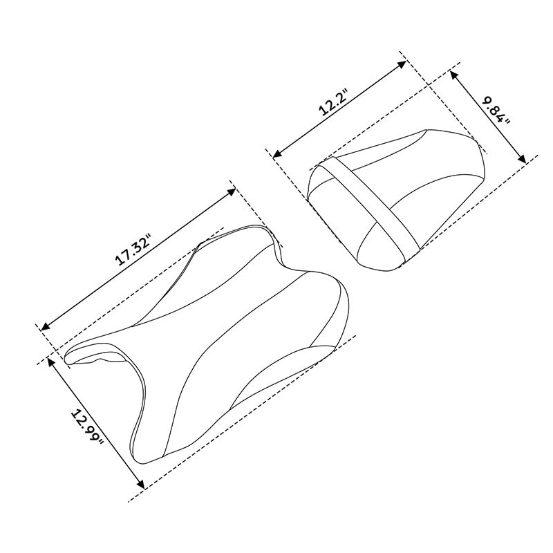 Siège conducteur et passager pour YZF R1 2007-2008 kit de remplacement réglable